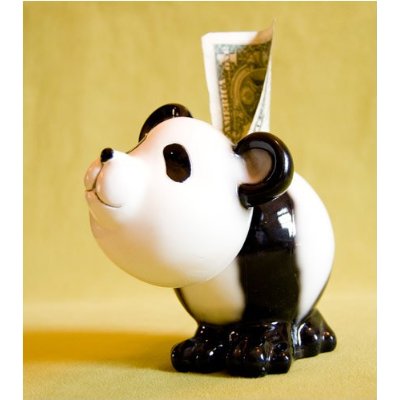 Walking Panda Bear Piggy Bank   Funny Dimention   7 appr. Bobble 